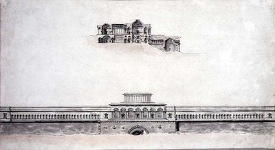 Neoklasszikus palota tervezése alkotó: Pierre Francois Leonard Fontaine