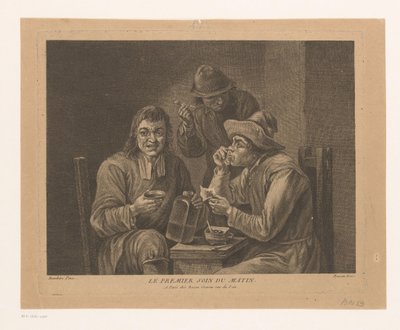 Dohányszippantó és dohányzó cég Le premier soin du matin (cím a tárgyon) alkotó: Pierre François Basan