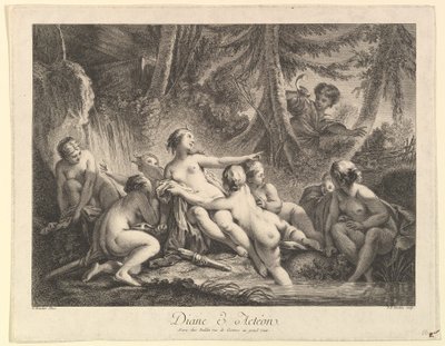 Diana és Acteon. alkotó: Pierre François Tardieu