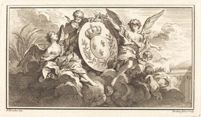 Lajos királyi címere XV alkotó: Pierre François Tardieu or Jacques Nicolas Tardieu after François Boucher