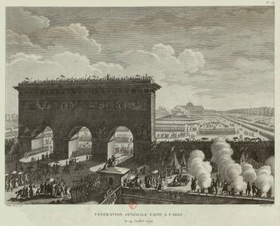 1790. július 14-én Párizsban tartott általános föderáció alkotó: Pierre Gabriel Berthault