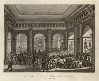 A Tuileriák palotájába belépő emberek alkotó: Pierre Gabriel Berthault