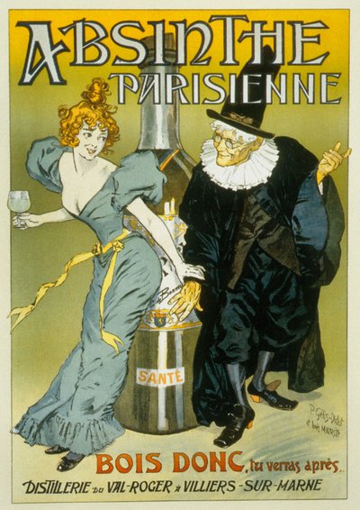 Pierre Henri Gelis-Didot és Louis Malteste francia reklámja az "Absinthe parisienne" c. 1900 (plakát) alkotó: Pierre Gelis Didot