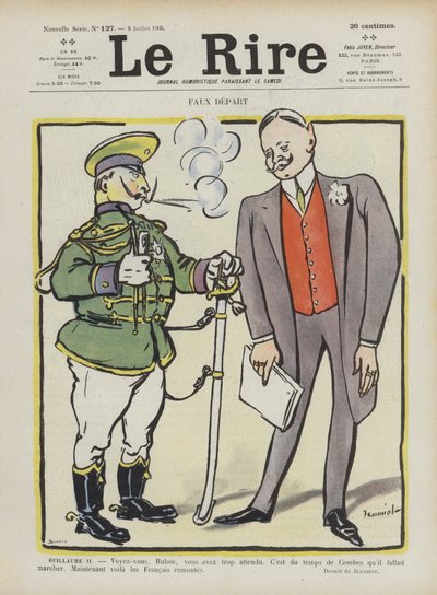 Hibás rajt. Illusztráció Le Rire alkotó: Pierre Georges Jeanniot