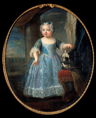 A francia Louise Marie (1728-1733) portréja dit Madame, XV. Lajos harmadik lánya Pierre Gobert (1662-1744) festménye, 18. század V. 1,08 x 0,88 m. alkotó: Pierre Gobert
