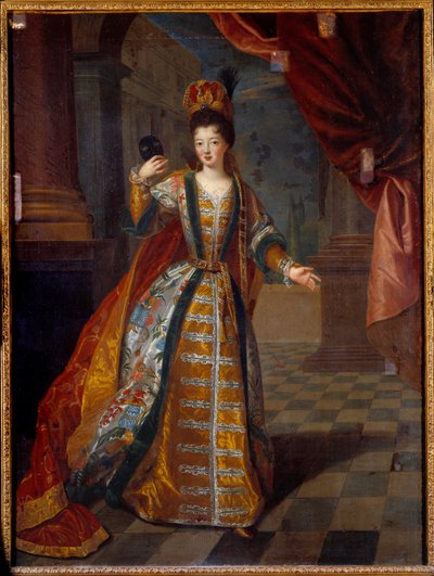 Nantes asszony (Louise Francoise de Bourbon 1673-1743), XIV. Lajos és Francoise Athenais (Francoise-Athenais) lányának, Rochechouart Mortemart, Montespan (vagy Madame de Montespan) márkiné (vagy Madame de Montespan) elbizakodott portréja (1640-1707) promóc alkotó: Pierre Gobert