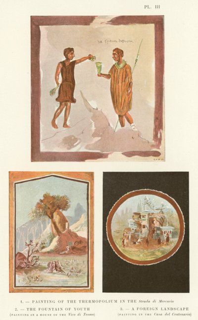 A Thermopolium festménye a Strada di Mercurioban, A fiatalság kútja, Idegen táj (színes litó) alkotó: Pierre Gusman