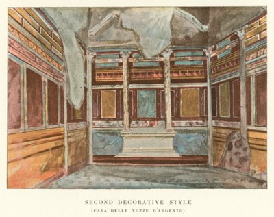 Második dekoratív stílus, Az ezüst esküvő háza (színes litho) alkotó: Pierre Gusman