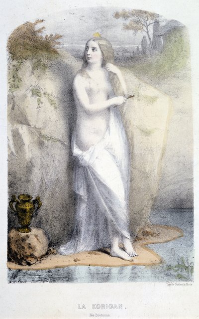 La Korrigan, breton tündér - a „Mitológiai nők” című művében, Mery és Foelix, ill. G. Staal, szerk. írta Gouet alkotó: Pierre Gustave Eugene Staal