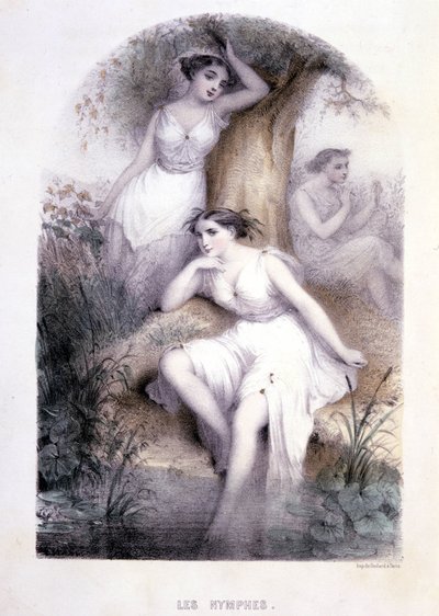 A nimfák - a „Mitológiai nők” című könyvben, G. Staal rajzai, Mery és a Cte ​​Foelix, Ed. G. de Gouet alkotó: Pierre Gustave Eugene Staal