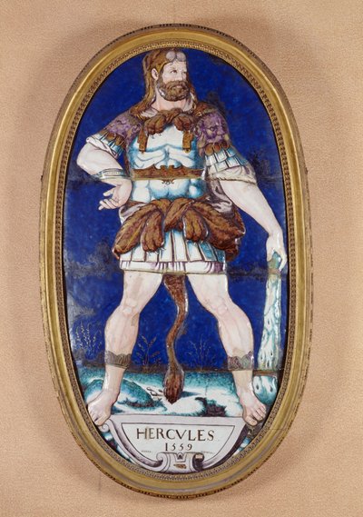 Herkules, 1559 (festett zománc) alkotó: Pierre I Courteys