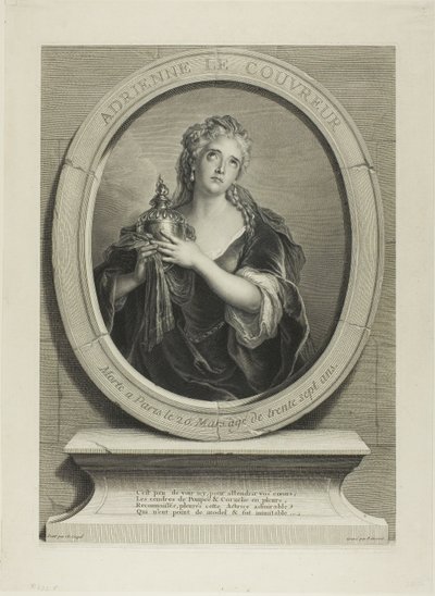 Adrienne Le Couvreur portréja alkotó: Pierre Imbert Drevet