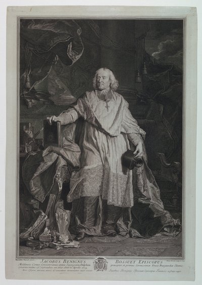 Jacques Benigne Bossuet bíboros (1627-1704) portréja alkotó: Pierre Imbert Drevet