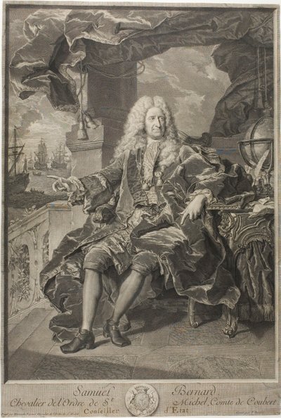 Samuel Bernard államtanácsos portréja alkotó: Pierre Imbert Drevet