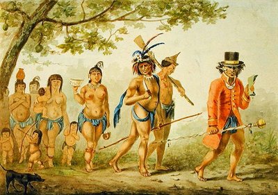 Egy törzs márciusa, 1839 körül (akvarell, papír) alkotó: Pierre J. Benoit