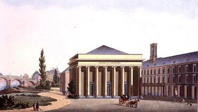 A Liege-i Egyetem palotája, Pierre Jacques Goetghebuer „Válogatás a Holland Királyság legkiemelkedőbb műemlékeiből, épületeiből és házaiból”, J. N. Chevron metszet, 1827-ben megjelent (akvatinta) alkotó: Pierre Jacques (after) Goetghebuer