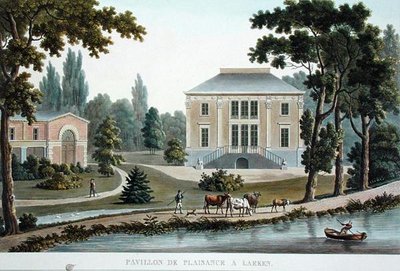 Pavillon de Plaisance at Laeken, Pierre Jacques Goetghebuer „A Holland Királyság legkiemelkedőbb műemlékeinek, épületeinek és házainak válogatásából”, 1827-ben jelent meg (akvatinta) alkotó: Pierre Jacques Goetghebuer