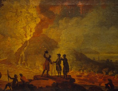 A Vezúv kitörése, Pierre-Jacques Volaire (1729-1792), olaj, vászon, 52x79 cm. Részlet. alkotó: Pierre Jacques Volaire