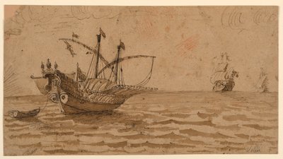 Hajók a tengeren alkotó: Pierre Jacques Volaire