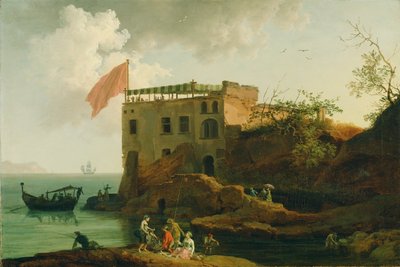 Gaiola látképe, 1770-90 körül alkotó: Pierre Jacques Volaire