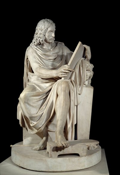 Nicolas Poussin francia festő (1594-1660) Pierre Julien (1731-1804) márványszobra 1804 V. 1,64x1,01 m Párizs, Louvre Múzeum alkotó: Pierre Julien
