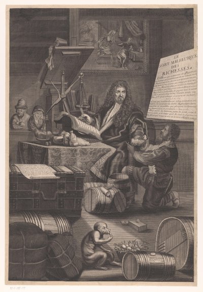 Arany mérleg a gazdagság veszélyeire figyelmeztető szolgával alkotó: Pierre Landry (attributed to)