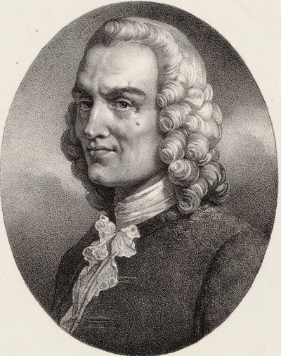 Jean-Philippe Rameau zeneszerző portréja 1683-1764. alkotó: Pierre Louis Henri Grevedon