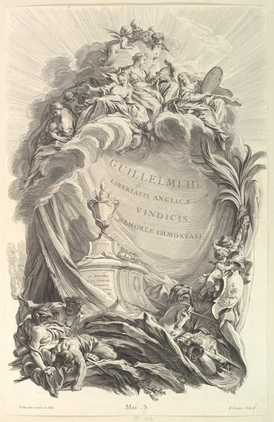 Vilmos sírjának homlokzata I. Vilmos sírjának homlokzata..., kb. 1736. alkotó: Pierre Louis de Surugue