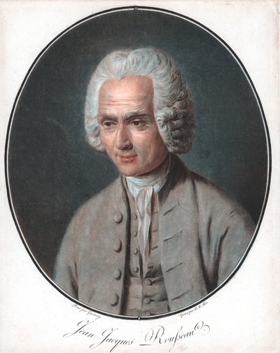 Jean-Jacques Rousseau 1712-78, francia politikai filozófus alkotó: Pierre Michel Alix