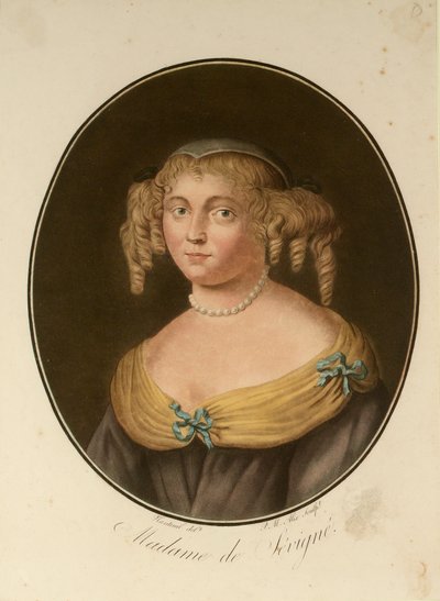 Marie de Rabutin-Chantal, de Sévigné marquise 1626-1696, 1797 portréja. alkotó: Pierre Michel Alix
