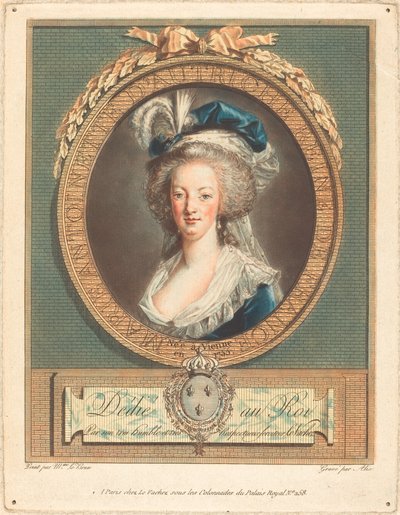 Marie-Antoinette királyné, c. 1789. alkotó: Pierre Michel Alix