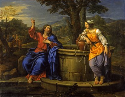 Krisztus és a szamáriai asszony alkotó: Pierre Mignard
