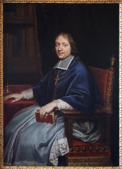 Jacques Benigne (Jacques-Benigne) Bossuet (1627-1704) portréja, amikor először nevezték ki Óvszer (Gers) eveque-jévé a könyvtárában. Pierre Mignard (1612-1695) festménye, olaj, vászon alkotó: Pierre Mignard