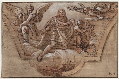 Tervezet mennyezeti dekorációhoz alkotó: Pierre Mignard