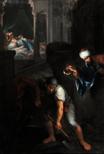 Raguel a gödrét ásja (olaj, vászon) alkotó: Pierre Parrocel