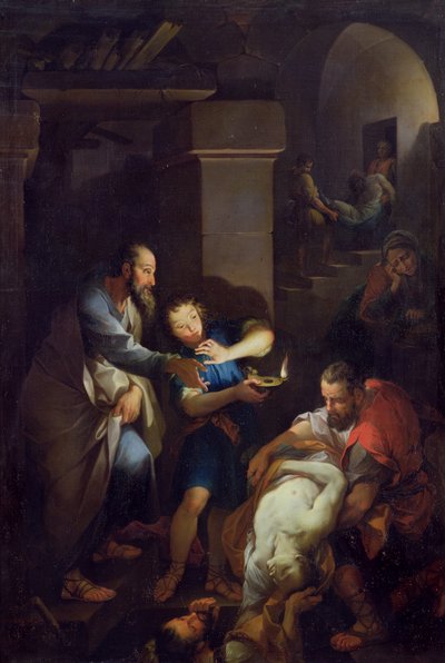 Tóbit temetése honfitársai által, 1733 alkotó: Pierre Parrocel