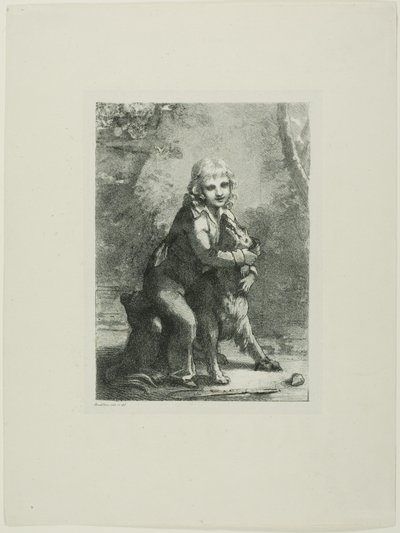 Fiú kutyával alkotó: Pierre Paul Prud