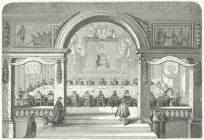 Az Academie Francaise des Sciences találkozója a Louvre-ban alkotó: Pierre Paul Sevin