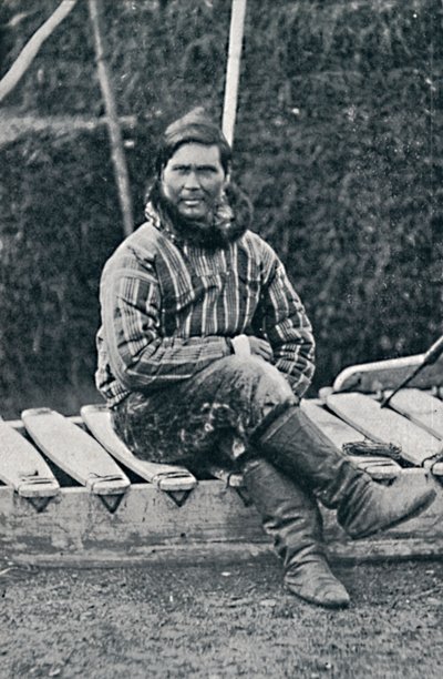 Szánkóján pihenő eszkimó, 1912 alkotó: Pierre Petit