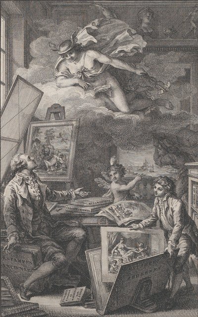 P. FR emlékére. Basan, metszet a P.-F. gyűjtemény katalógusához. Basan..., 1798. alkotó: Pierre Philippe Choffard