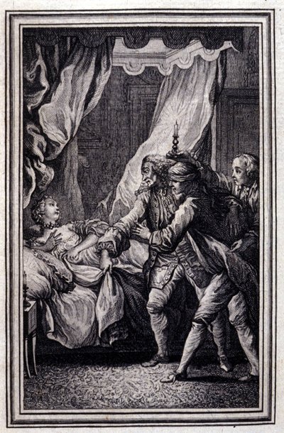 La Mandragore - Jean La Fontaine "Mesék és novellák versben" című művében. 1776. Illusztráció: P.P. Choffard. alkotó: Pierre Philippe Choffard