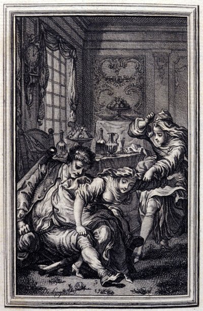 Le bat - Jean La Fontaine "Mesék és novellák versben" című művében. 1776. Illusztráció: P.P. Choffard. alkotó: Pierre Philippe Choffard