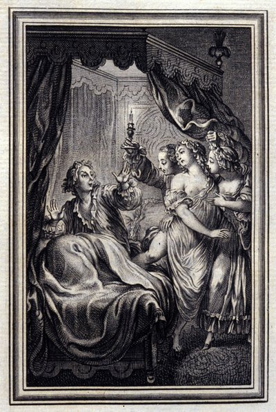 Soha nem veszünk észre mindent – Jean La Fontaine Tales et nouvelles en vers című művében. 1776. Illusztráció: P.P. Choffard. alkotó: Pierre Philippe Choffard
