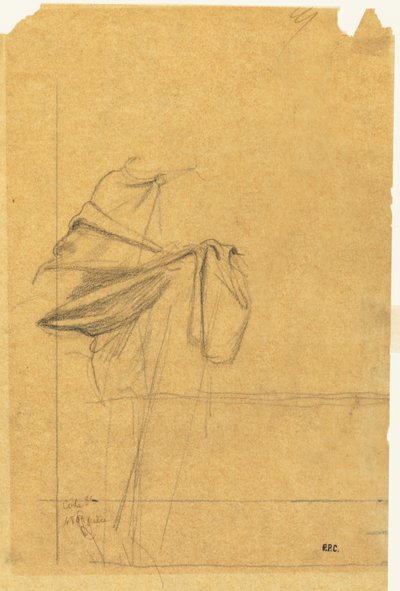 Drapery Study, 1800-as évek második fele. alkotó: Pierre Puvis de Chavannes
