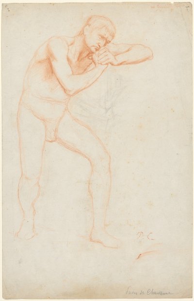 Férfi akt, 1891. alkotó: Pierre Puvis de Chavannes