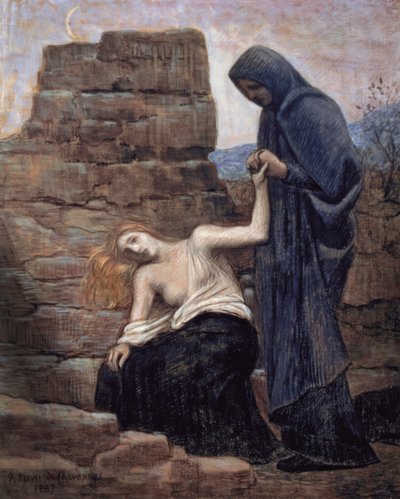 Kár, 1887 (pasztell papíron) alkotó: Pierre Puvis de Chavannes