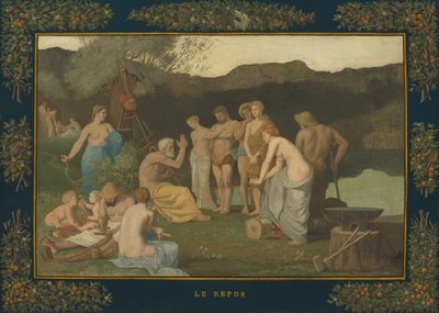 Pihenés, c. 1863. alkotó: Pierre Puvis de Chavannes
