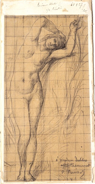Studie für die Figur von "La Saône" alkotó: Pierre Puvis de Chavannes