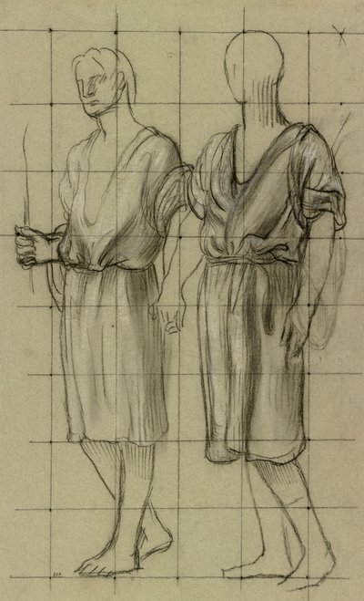 Két álló alak tanulmányozása alkotó: Pierre Puvis de Chavannes