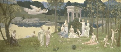 A szent liget, a művészetek és a múzsák kedveltje, 188489. alkotó: Pierre Puvis de Chavannes